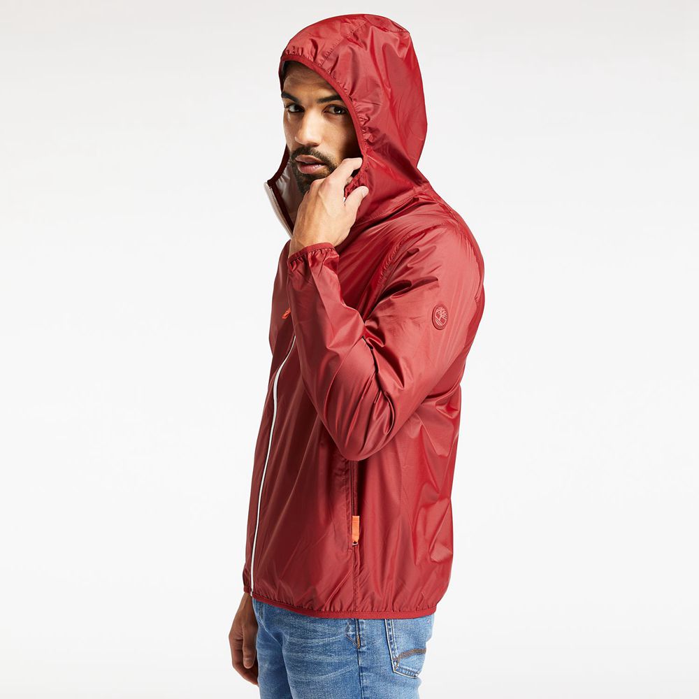 Timberland Mens Jackets Mt. Franklin Waterproof Packable Shell - Red - India PQ3028195